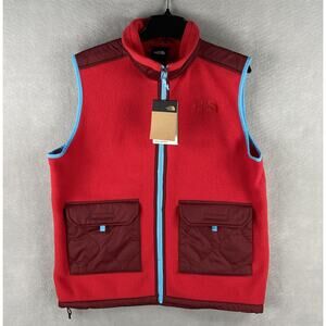 The North Face Men's Medium Royal Arch Vest Full Zip 2-Pocket Red & Burgundy NEW